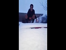 Cherry Red Dildo N Snow