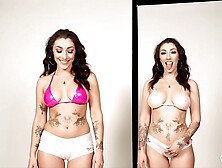 Ai make sexy french model spit cum on tits