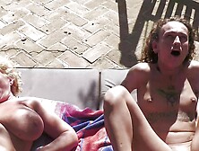 Outdoor 4 Milf Lesbian Fun in the Sun