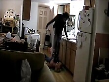 Black Mistress Trampling Her Slave