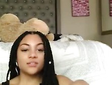 Ebony Teen Loses Colorful Socks And Exposes Her Ca