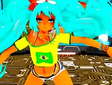 Mmd / Brazilian Miku Hatsune - Bubble Butt