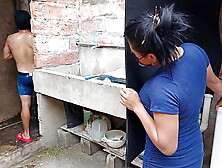 I finally got to lick my neighbor's rod while he was showering in the neighborhood bathroom! Slum porn