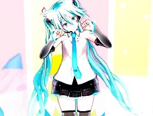 【Mmd】Hatsune Miku V2 With Shredding Geigers Cat【R-18】