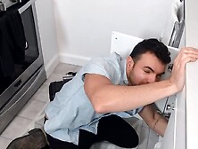 REALITY MEN - Plumber Ian Greene Gives Me A Fine View Of His Booty Then Lets Me Bang Him For Money