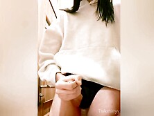 Teen cute trans femboy cumming :three