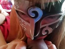 Masked Milf Giving Head Pov