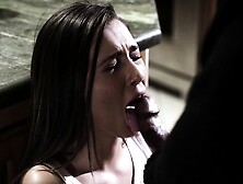 Jaye Summers blowjob Tyler Knights dark chocolate cock