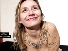 Sleazy submissive girlfriend getting her booty trained with enormous bum plug then boned roughly