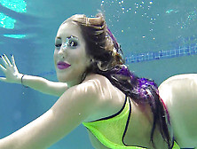 August Ames Frolics In A Swimming Pool With Her Huge Curves