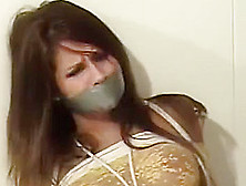 Busty Girl Tape Gagged Struggles