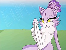 Blaze The Cat Handjob