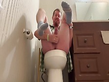 Selfie Reach Around White Boy Throws His Legs Up And Jerks Off Spread Eagle - Blondnblue222