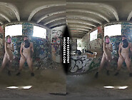 Risky Public Nude Graffiti Girls On Vacation Poppy And Brille Make Some Art Creative Porn