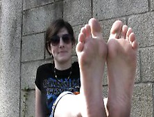 European Girls Dirty Soles Outdoors