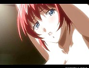 Redhead hentai babe fucked in bukkake orgy