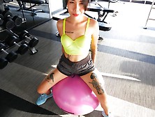 Home-Made Japanese Milf Gym And Humongous Dong Workout To Keep Her Fit And In Shape