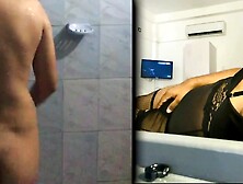 Part two - Sri Lankan Step Sister Getting a Bath While Sissy Bf Watch Her In Alluring Lingerie