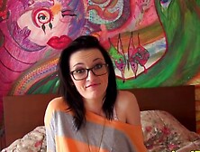 Kira Kennedy In Spex Gets Cum On Ass After Anal