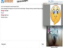 Chubby Girl With Hairy Pussy Is Looking For Cybersex With A Stranger On Omegle