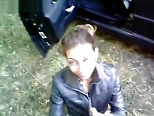 Street hooker in Polen blowjob and cum in mouth!
