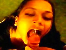 Dark-Skinned Diva Demonstrating Her Wonderful Cock Sucking Skills