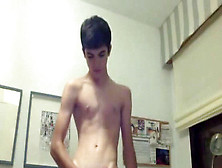 Twink Draining Off And Flashing His Ass On Webcam