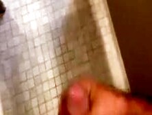 Jacking Off In Public Restroom