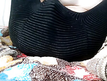 White girl in warm winter pants masturbating online with her Indian boyfriend.