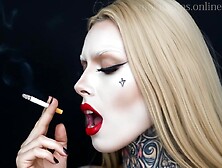 Smoke Fetish Smokin' Cutie Red Lipstick Ai Video