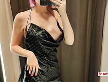 I wanted to take a risk and bang myself in the fitting room.  Masturbation in a fitting room in a mal