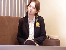 Amateur ginger teen chick gets nude and bends over for pussy ramming