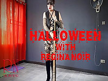 Halloween 2021 Witch In A Ebony Fine Suit.  African Playboy Bunny.  Regina Noir Two