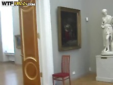 Hot Sucking Action By Young Couple Right In The Museum