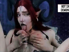 Hot Demoness, Moaning Loudly as She Enjoys her Toys.