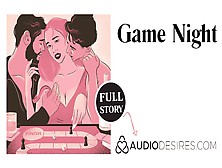 Game Night | Anal Threesome Erotic Audio Sex Story Asmr Audio Porn For Women Mmf Mmf Lovers Oral Sex