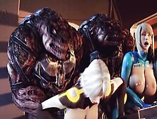 Samus And Christi Plowed By Lizardmen