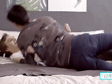 Excited Unfathomable Anal Bedtime Bang With Skinny Lucas A And Logan S!