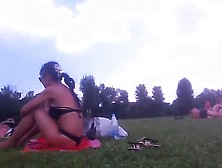 Voeyer video of bimbo in sexy bikini on the beach PICT0015