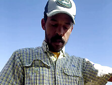 Log Trucker Handles His Wood In The Woods.