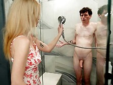 Sweetheart with big boobs Carina Blair is jumping on a long boner