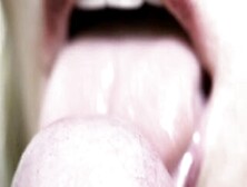 Erotic Close-Up Tongue Head