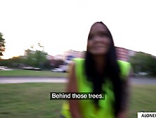 Woods-Lover Blonde Babe Gets Dirty With A Stranger