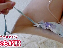 [Amateur] Untie panties and give thigh job with exposed pubic hair [Japanese] Cartoon ASMR