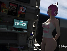 Nexus 3: Orbit Episode 5. Cute Japanese Anime Catgirl Gets Fucked On A Space Station