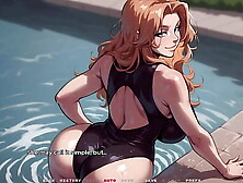 My New GF #03 - Red Head Step Sis Shows Her New Swimsuit. You can see her large booty and large titties ( Taboo Cartoon Game )