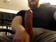 Thick Dick Hairy man's Noisy Ejaculation