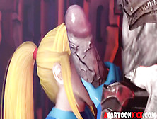 Big Breast Blond Samus Gets Had Sex By Alien Dicks