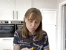 Seductively Eating an orange