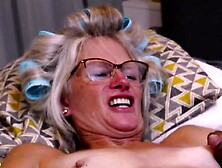 slim real 68 years old granny squirting by coarse fingering and gets unfathomable anal fist drilled by her large ebony cock toyb